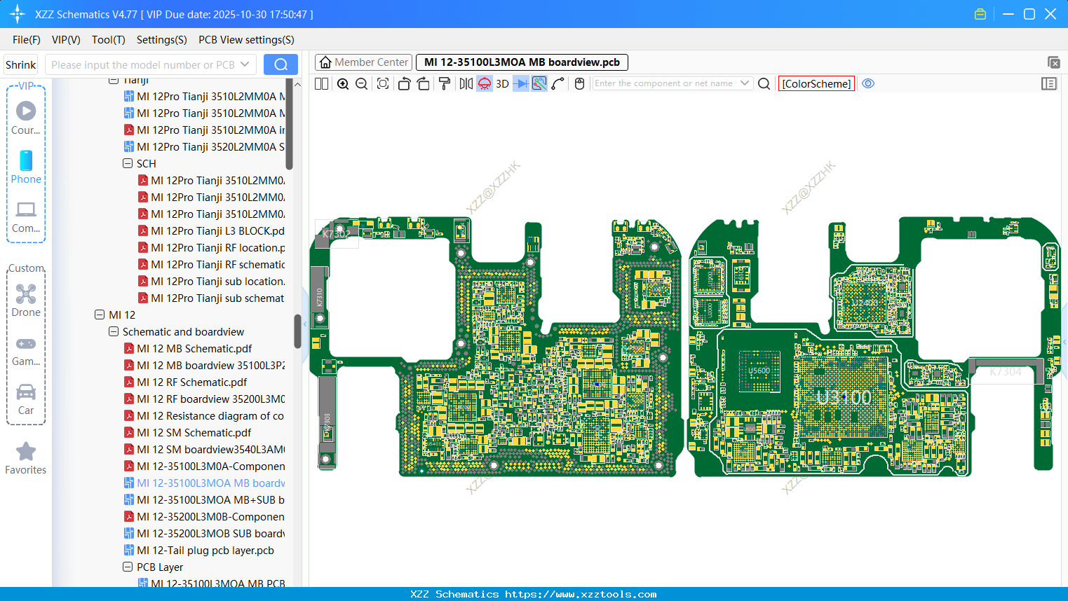 Xiaomi MI 12-35100L3MOA MB Boardview